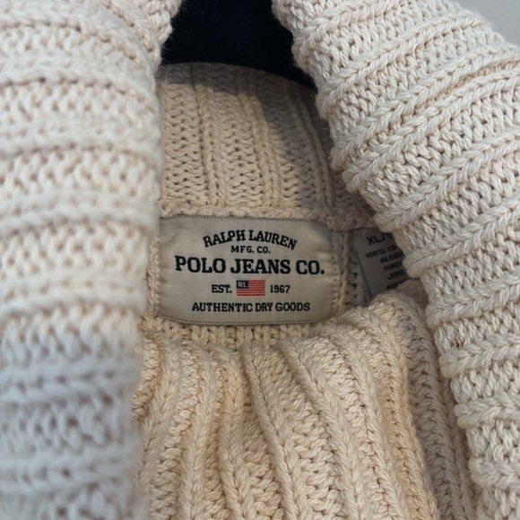 Ralph Lauren Polo Jeans Co. 100% cotton knitted turtleneck size xl - Picture 5 of 7